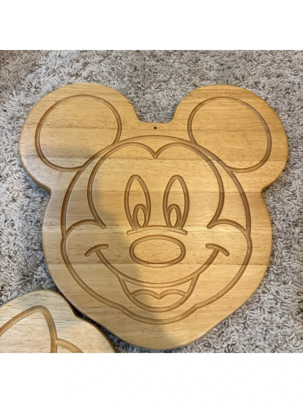 Vintage Disney Mickey and Minnie Mouse Wooden Cutting Boards 90s